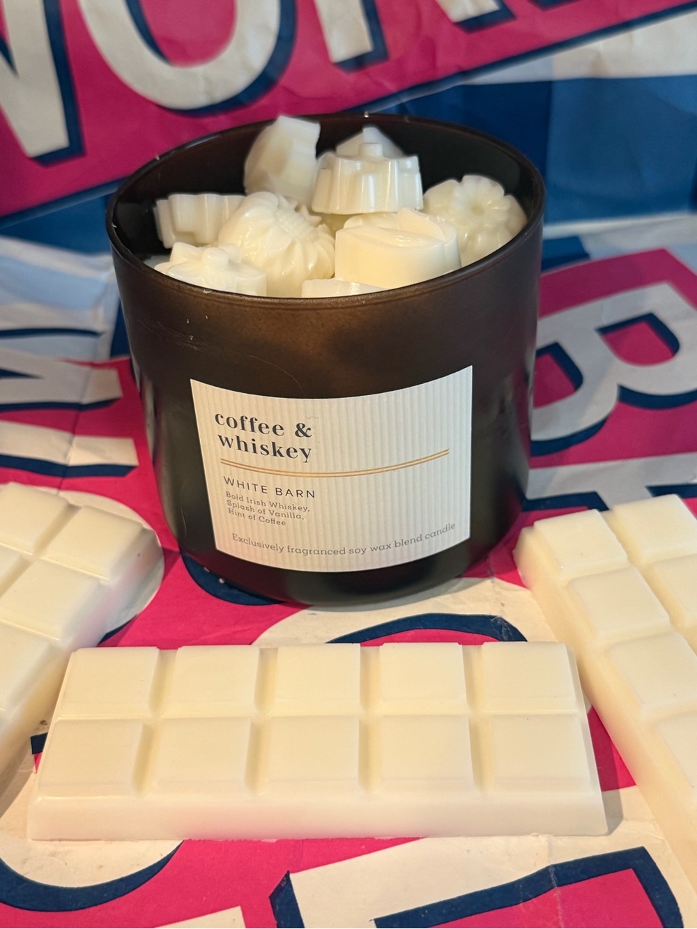 Bath and body works Coffee &
Whiskey Wax melts
